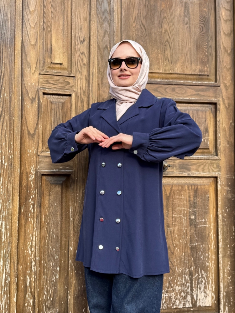 Resim 6509 Tensel Çift Düğmeli Tunik