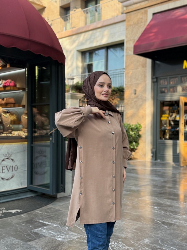 Resim 6506 Tensel Yanları Düğmeli Gömlek