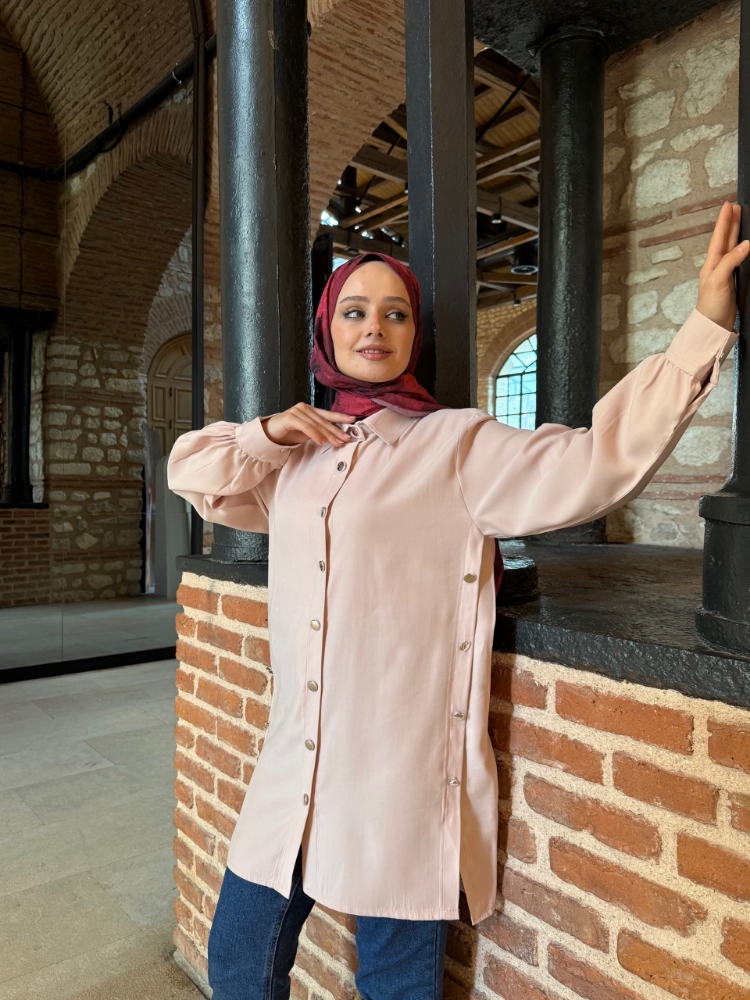 Resim 6506 Tensel Yanları Düğmeli Gömlek