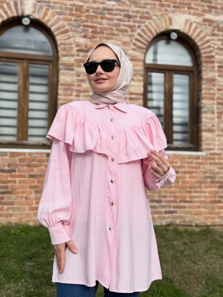 Resim 6534 Cupra Fırfırlı Gömlek