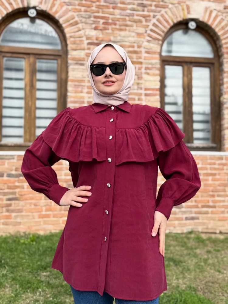 Resim 6534 Cupra Fırfırlı Gömlek