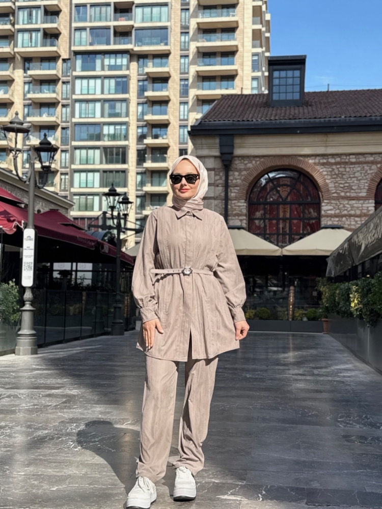 Resim 6525 Nubuk Kemerlİ Pantolon Takım