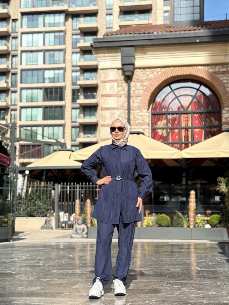 Resim 6525 Nubuk Kemerli Pantolon Takım